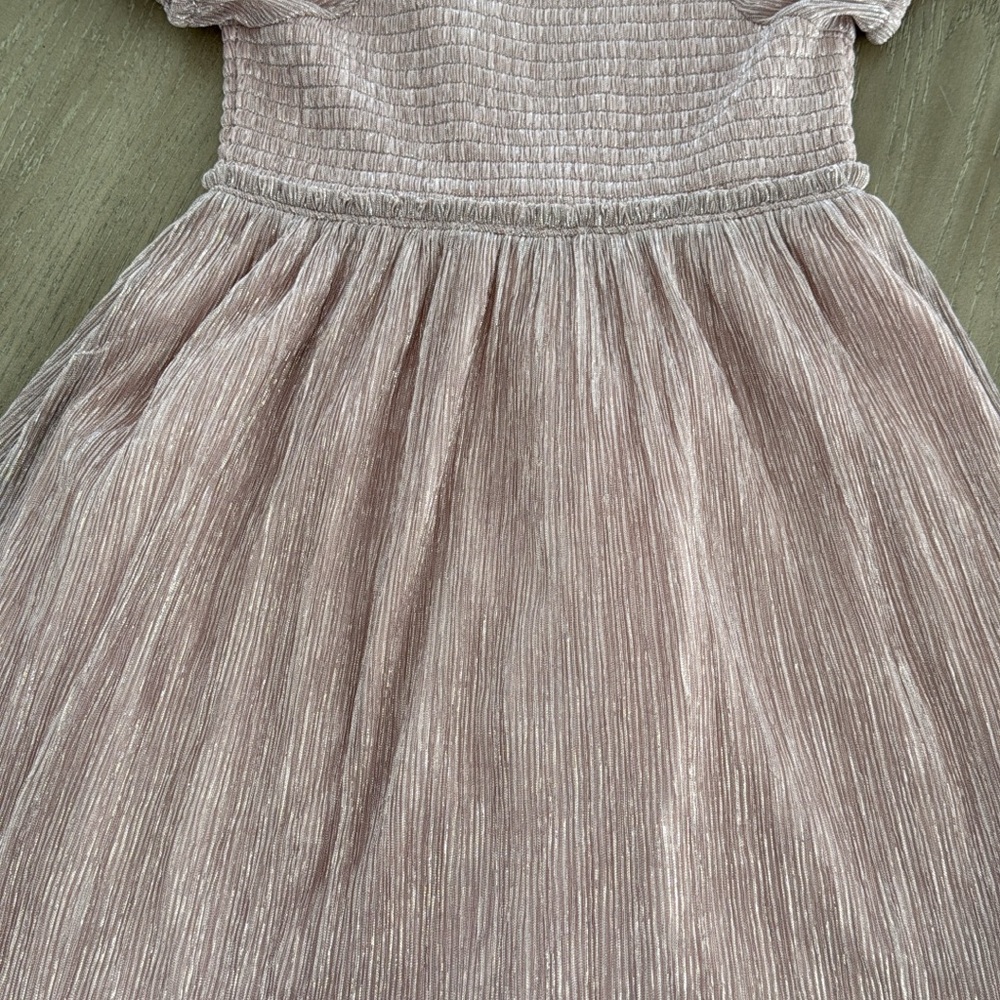 Crewcuts Kids Dress in Shimmering Cream